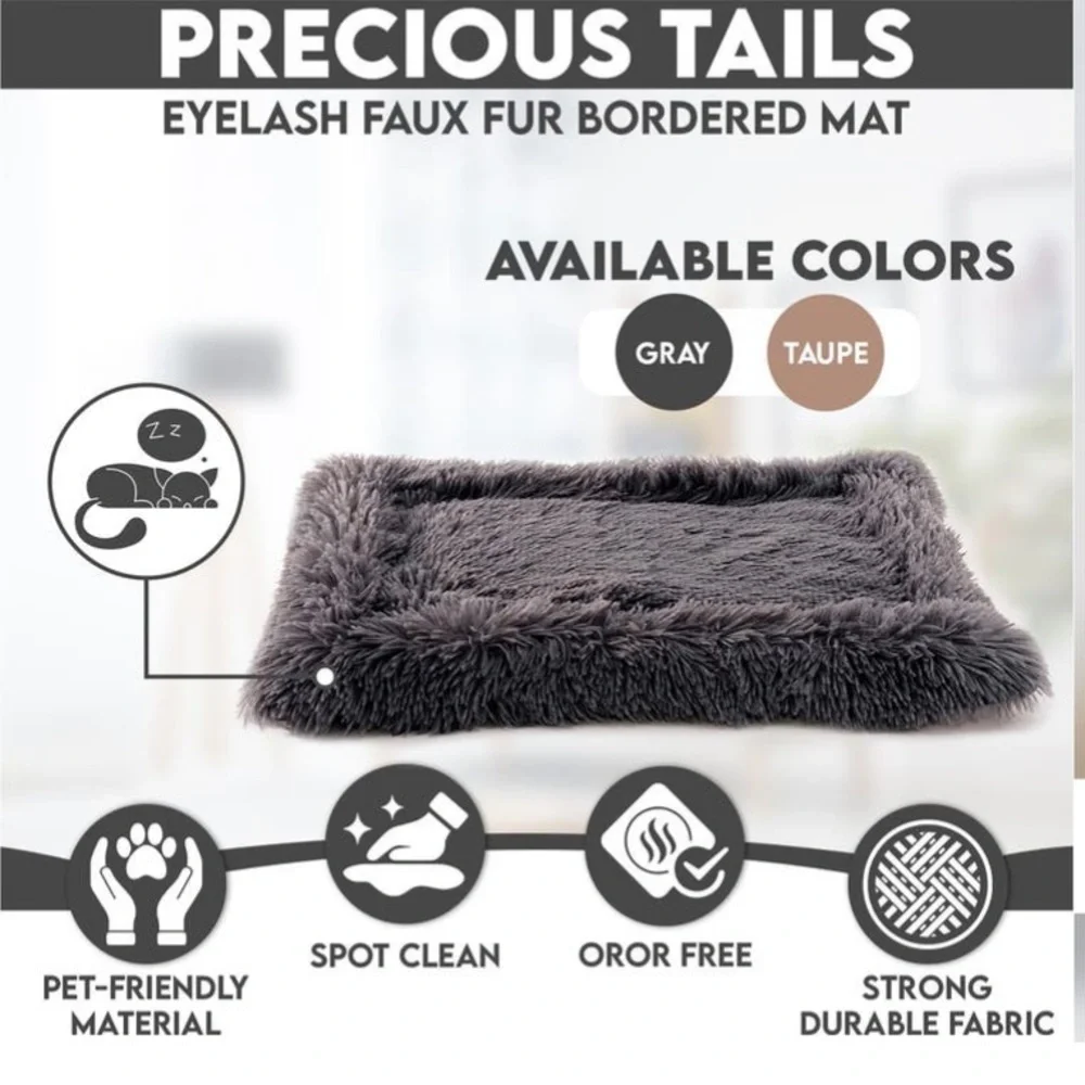 NWT! Precious Tails Eyelash Faux Fur Bed